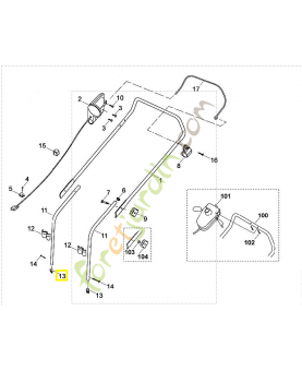 Bouchon 19x20 6118-703-2800. Pièce de rechange Sithl / Vicking