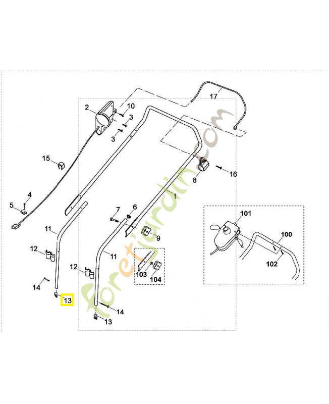 Bouchon 19x20 6118-703-2800. Pièce de rechange Sithl / Vicking
