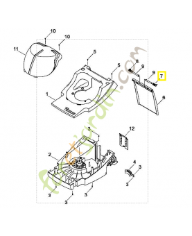 Ressort tension droit 6103-708-4501. Pièce de rechange Sithl / Vicking