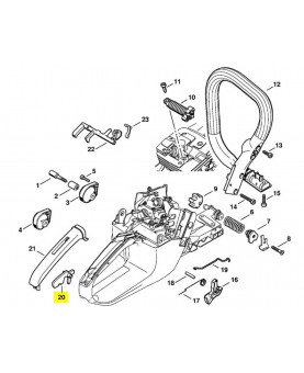 Levier d' arrêt stihl 1133-182-0800