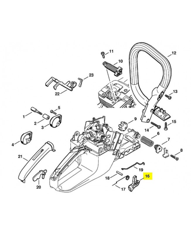 Manette des gaz Stihl réf. 1118-182-1006
