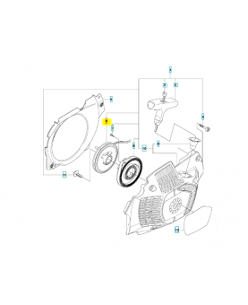 ressort de rappel 505065301. Pièce de rechange Husqvarna