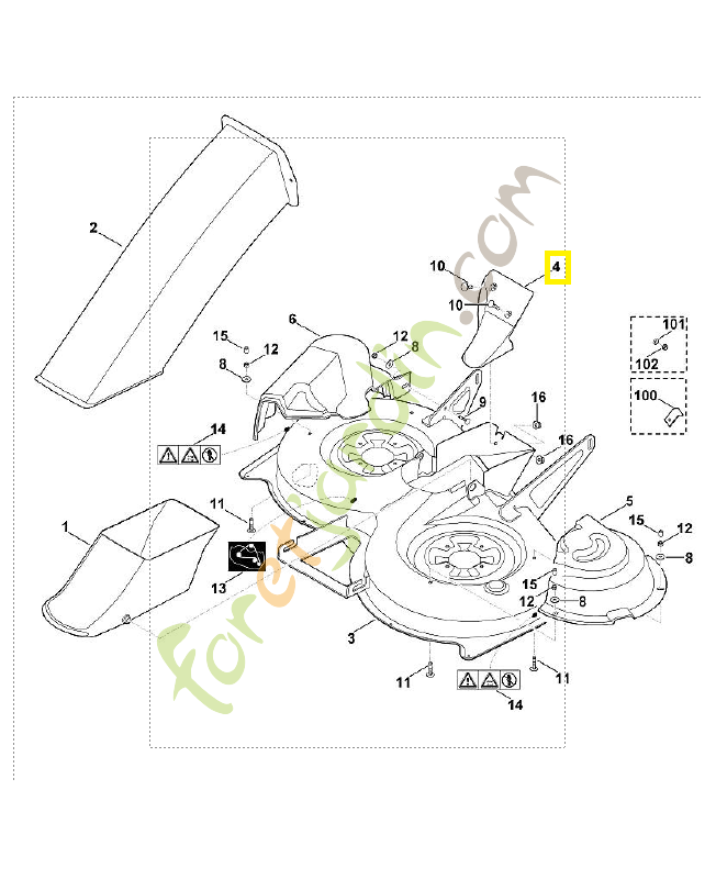 Garniture 6160-701-1600. Pièce de rechange Sithl / Vicking
