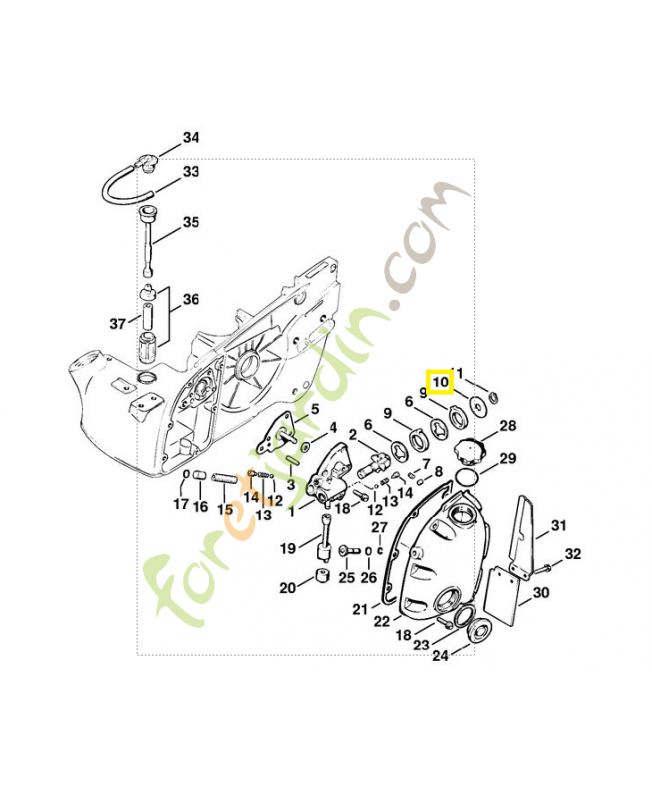 Rondelle 0000-958-1001. Pièce de rechange Sithl / Vicking