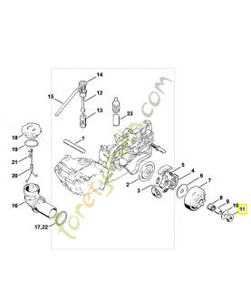 Ecrou m10x1li din936-8 9211-260-1350. Pièce de rechange Sithl / Vicking