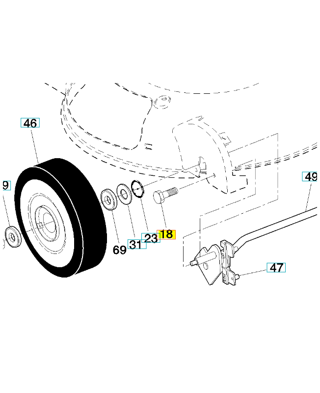Vis 12x5/8 532163409. Pièce de rechange Husqvarna