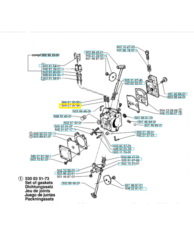 Ressort de levier 505520127. Pièce de rechange Husqvarna