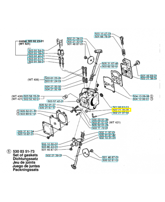 Cheville 502213501. Pièce de rechange Husqvarna