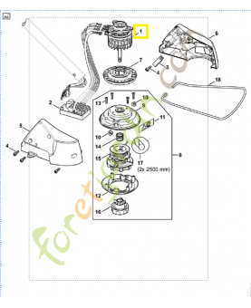 Moteur électrique 4852-600-0200. Pièce de rechange Sithl / Vicking