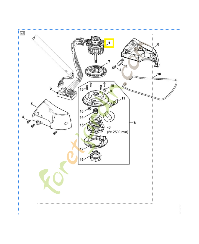 Moteur électrique 4852-600-0200. Pièce de rechange Sithl / Vicking