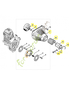 Carter de ventilateur 4180-080-1819. Pièce détachée Stihl / Vicking