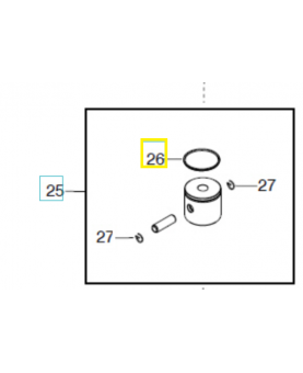 Segment de piston 588273001.Pièce détachée Husqvarna