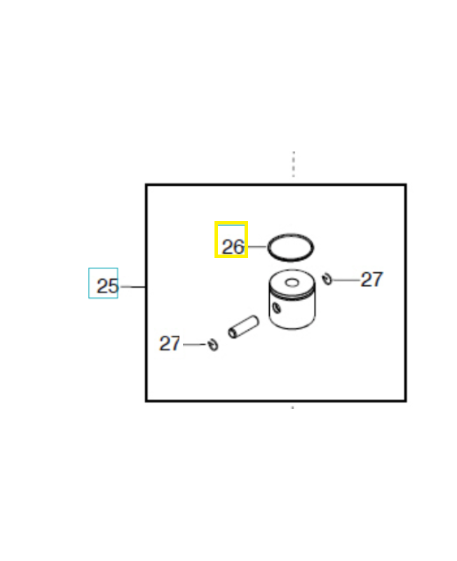 Segment de piston 588273001.Pièce détachée Husqvarna