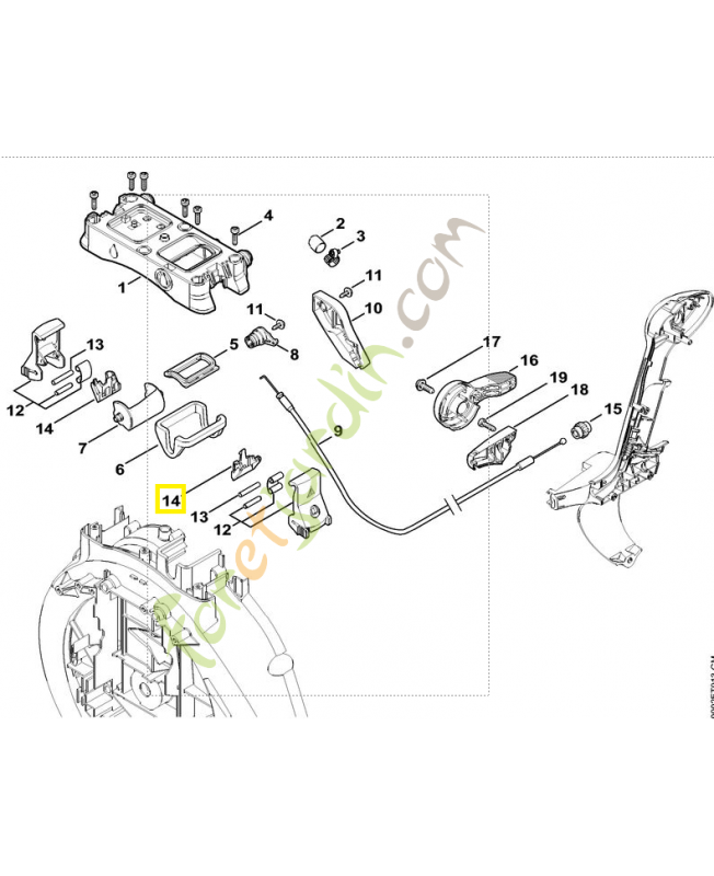 Palier 4244-792-1501. Pièce de rechange Sithl / Vickin