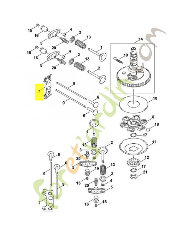 Guide - tige culbuteur Guide - tige culbuteur
