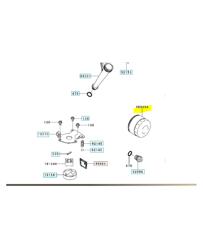 filtre à huile 578159201. Pièce de rechange Husqvarn
