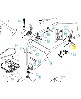 Levier gauche 504051401. Pièce de rechange Husqvarna