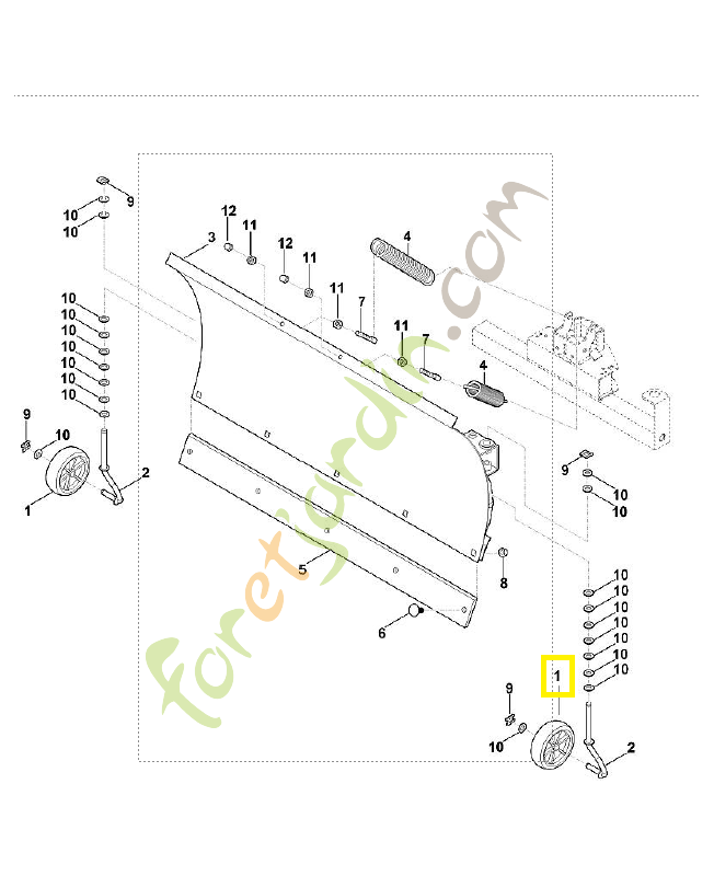 Roulette anti-scalping 6170-704-9700. Pièce de rechange Sithl / Vicking