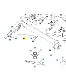 Tige anti rotation 532404851. Pièce de rechange Husqvarna