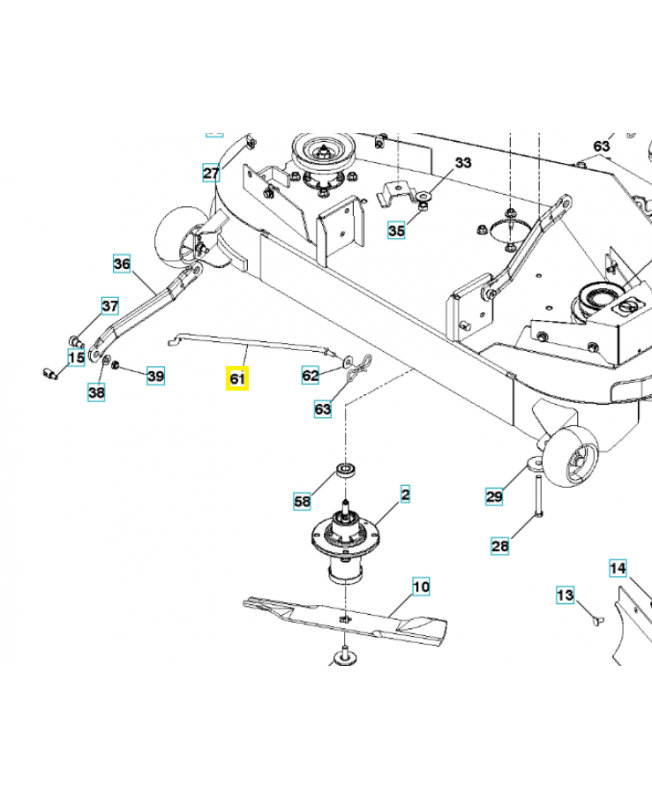 Tige anti rotation 532404851. Pièce de rechange Husqvarna