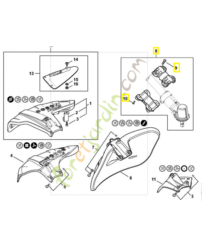 Monture de serrage 4148-710-4200. Pièce de rechange Sithl / Vicking