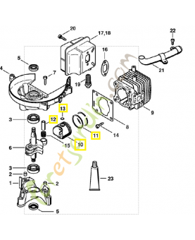 Piston d.34 mm 4237-030-2002. Pièce de rechange Sithl / Vicking