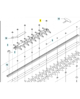 Bride d'écrou d'hexagone 503220009. Pièce de rechange Husqvarna