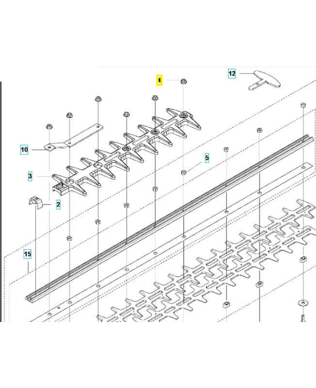 Bride d'écrou d'hexagone 503220009. Pièce de rechange Husqvarna