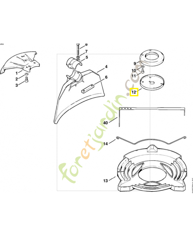 Anneau de protection 4110-717-2801. Pièce de rechange Sithl / Vicking