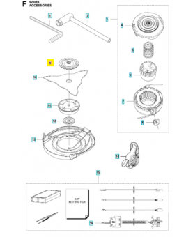 ENTRAÎNEUR COMPLET 587240801. Pièce de rechange Husqvarna