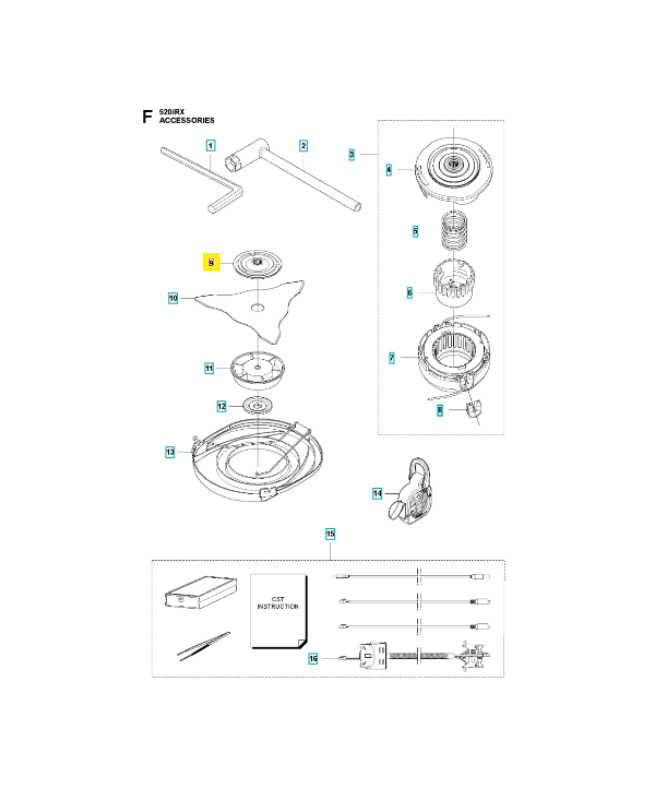 ENTRAÎNEUR COMPLET 587240801. Pièce de rechange Husqvarna