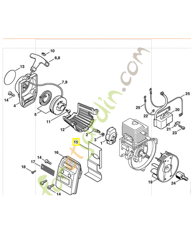 Joint échappement 4227-149-0610. Pièce de rechange Sithl / Vicking