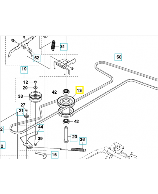 poulie 581740201. Pièce de rechange Husqvarna