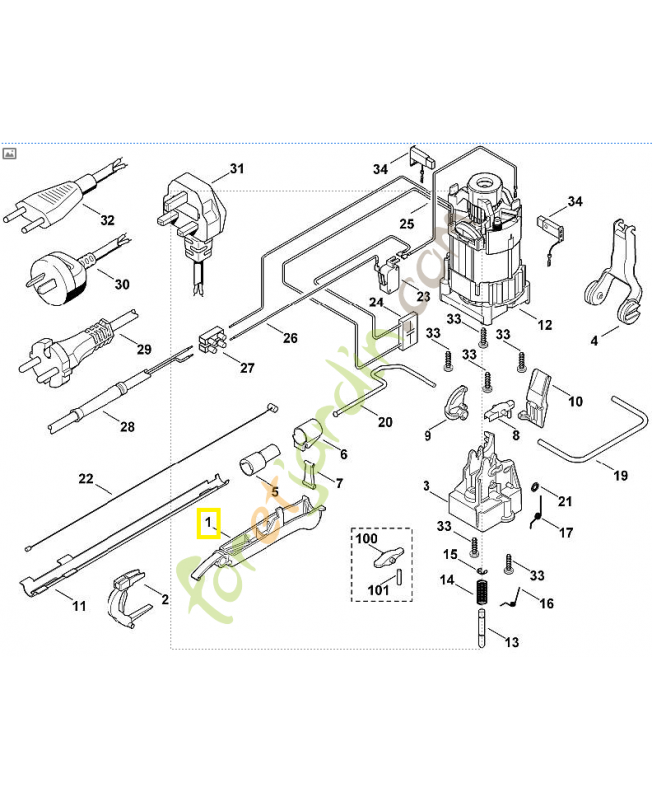 Levier de commande 6460-792-8800. Pièce de rechange Sithl / Vicking