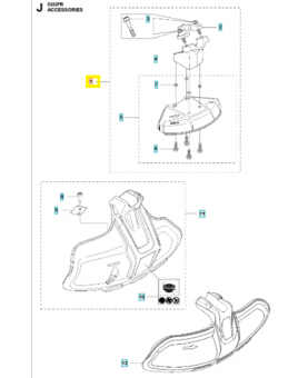 Capot protecteur 501320403. Pièce détachée Husqvarna