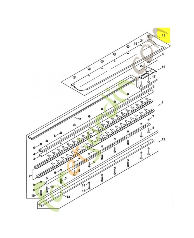 Déflecteur r 750mm / 30"  4237-740-3302. Pièce détachée Stihl / Vicking