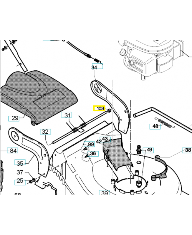 Rondelle d'espacement 531211966. Pièce de rechange Husqvarna