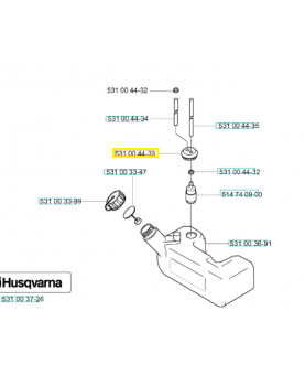 Soupape 531003347. Pièce de rechange Husqvarna