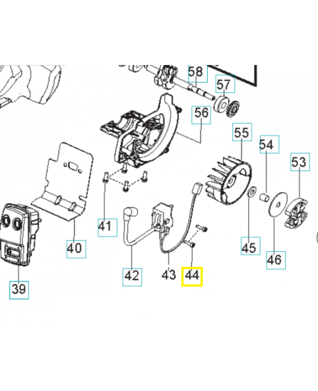 Vis 530016456. Pièce de rechange Husqvarna Vis 530016456. Pièce de rechange Husqvarna