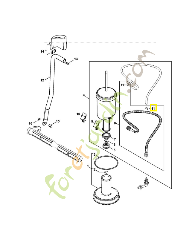 Collier de serrage 4255-988-9100. Pièce de rechange Sithl / Vicking