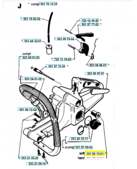 Amortisseur 501867001. Pièce de rechange Husqvarna