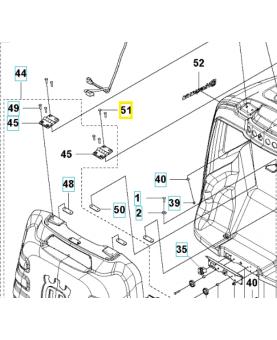 Vis 593122101. Pièce détachée Husqvarna