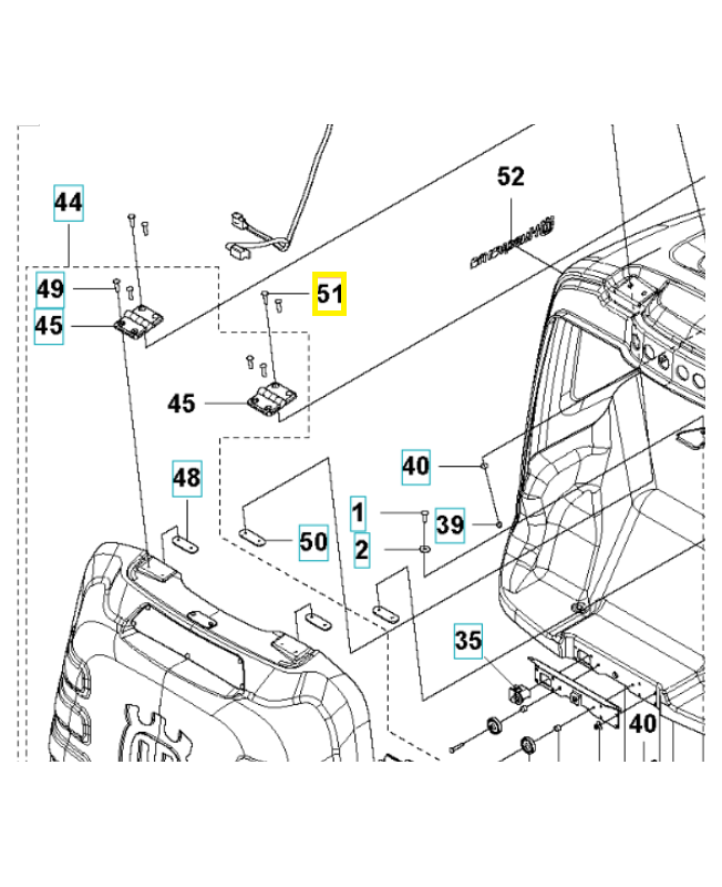 Vis 593122101. Pièce détachée Husqvarna