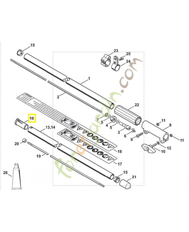 Douille 4140-791-7207. Pièce de rechange Sithl / Vicking
