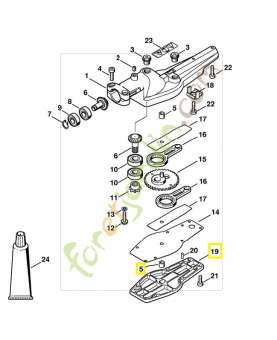 Couvercle de reducteur 4230-640-5803. Pièce de rechange Sithl / Vicking