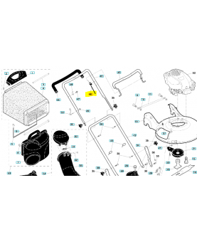 Cable frein moteur 583314001. Pièce de rechange Husqvarna