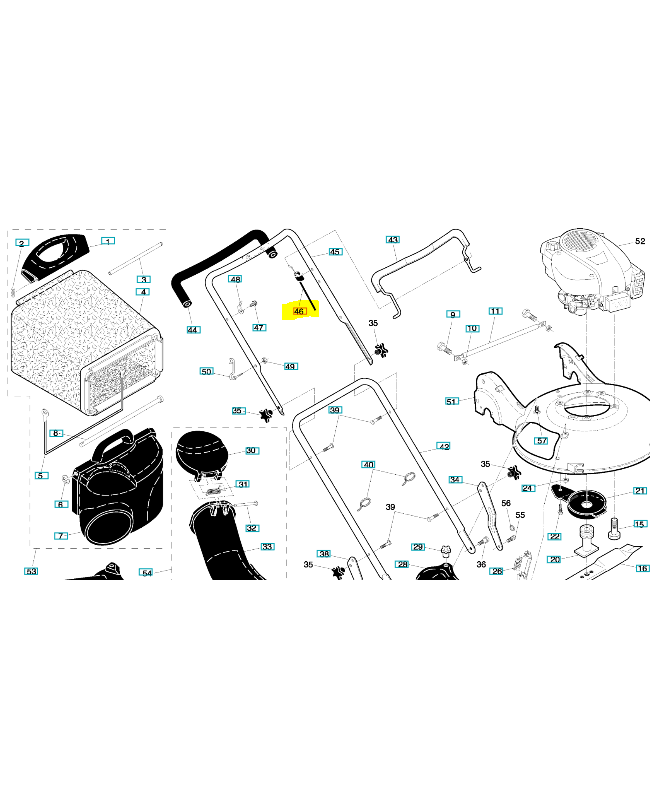 Cable frein moteur 583314001. Pièce de rechange Husqvarna