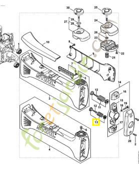 Ressort anti-vibration 4148-790-8350. Pièce de rechange Sithl / Vicking