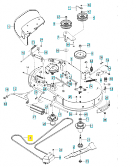 courroie 587270001. Pièce détachée Husqvarna