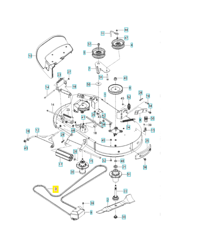 courroie 587270001. Pièce détachée Husqvarna